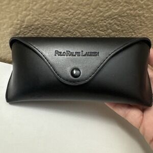 Polo Ralph Lauren Black Semi-Hard Snap Closure Eyeglasses Case